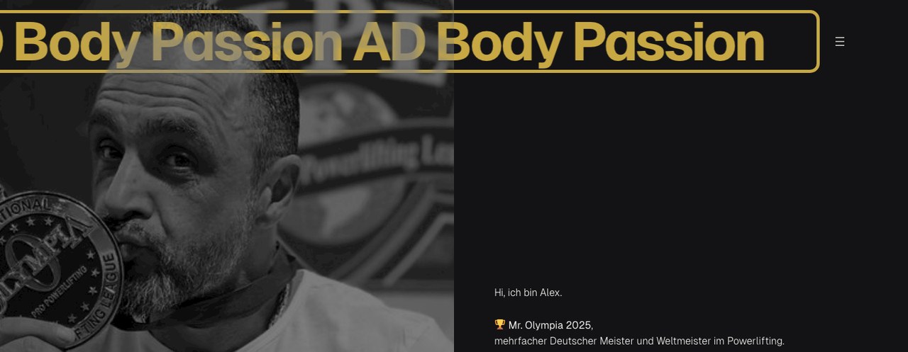 AD Body Passion Website